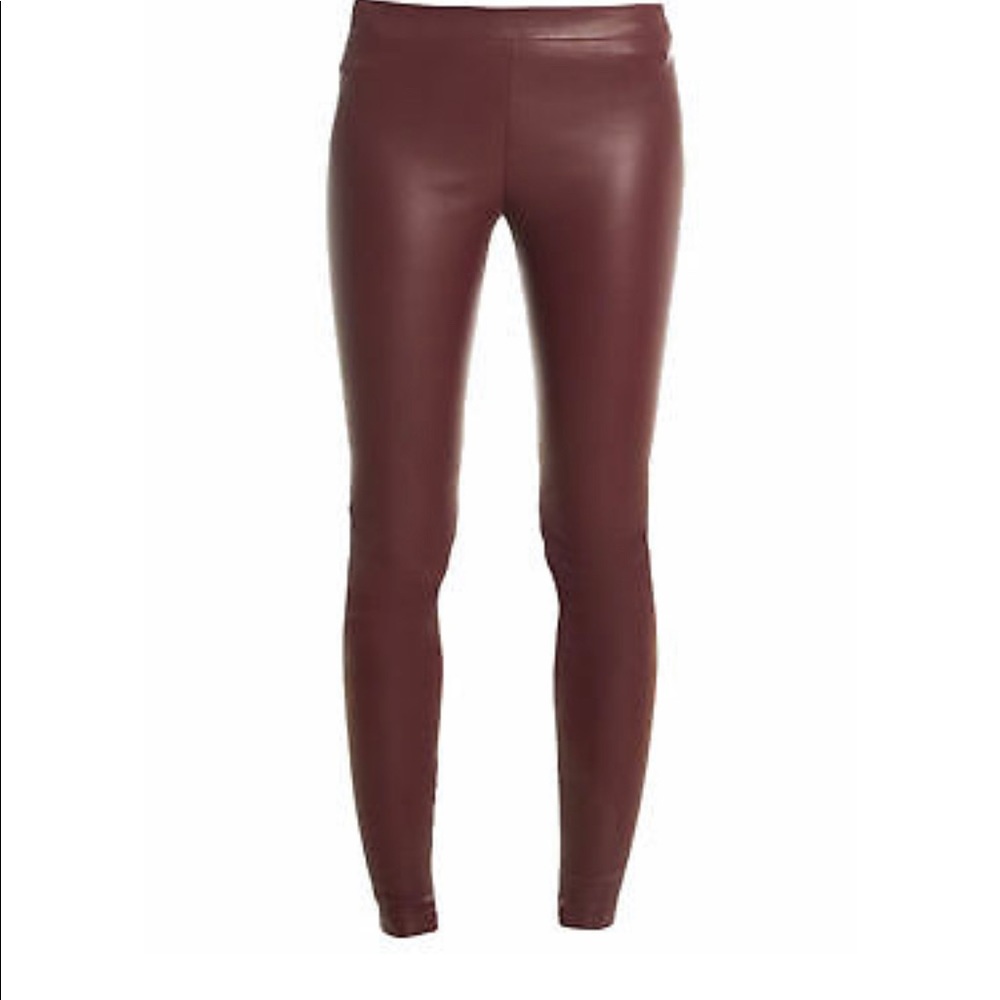 Vince Lamb leather Leggings zip ankles Medium - Picture 5 of 8